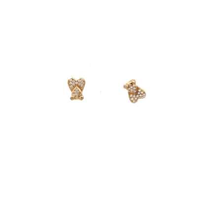 Ohrstecker aus 18 Karat Gold mit Botho Nickel im Verschnitt ausgefasst, Botho Nickel Schmuck Hamburg, Juwelier und Goldschmiede