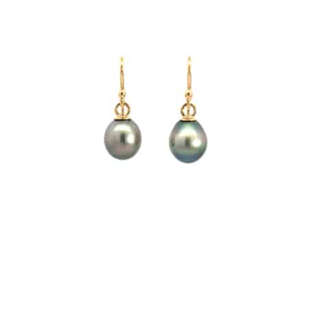 Ohrring aus 18 Karat Gelbgold mit Tahiti Zuchtperle, Botho Nickel Schmuck Hamburg Juwelier und Goldschmiede