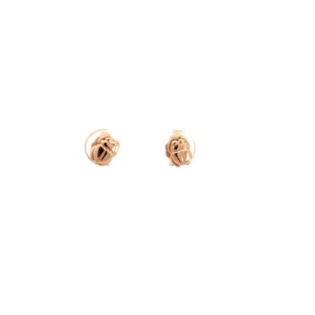 Ohrstecker aus 18 Karat Roségold in Skarabäus-Form