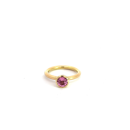 Ring aus 18 Karat Gold mit rosa Turmalin, Botho Nickel Schmuck Hamburg, Juwelier und Goldschmiede