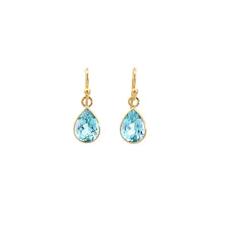Ohrringe aus 18 Karat Gelbgold mit Topas Tropfen, Botho Nickel Schmuck Hamburg Juwelier und Goldschmiede