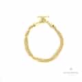 Armband aus 18 Karat Gold mit Knebelverschluss 3 Reihen, Botho Nickel Schmuck Hamburg Juwelier und Goldschmiede